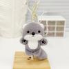 Cute Plush Otter Keychain Charm Fluffy Animal Bag Pendant Perfect For Gifts