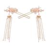 Headpiece Tassel Chinese Fashion Long Crystal Hanfu Hair Stick Earrings Hair Comb Headwear Sets