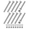 METERXITY 10-Pack Hex Head Screws, Bolts, Nuts, Flat Washers, and Lock Washers, M6x60mm Stainless Steel Bolt and Nut Kit for Equipment/Machinery, Full