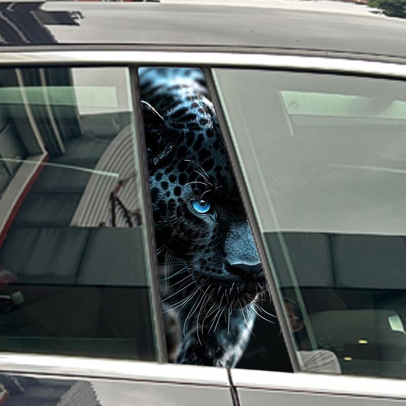 Money Leopard Car B-pillar Decal Waterproof Stickers Auto Center Pillar Sticker Cover Scratches Vehicle Decor Accessories