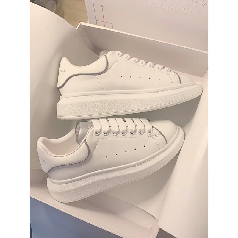 Little white shoes women's new couple leather inner height increase versatile small spring and summer thick baseplate shoes men
