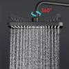 New 14 Inch High Pressure Top Spray Showerhead Pressurize 360 ° Rotation Showers for Bathroom Square Shower Parts Fixture Home