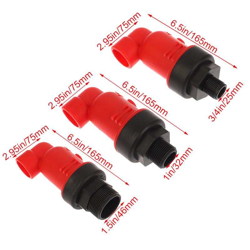 3/4″ 1″ 1.5″ Plastic Automatic Exhaust Valve Plastic Thread Air Valve Intake Exhaust Valve Accessories Simple Vent Valve