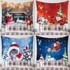 Рождественский гобелен с принтом Санта-Клауса для детской комнаты, гостиной, спальни, общежития, Настенный декор, фон, ткань