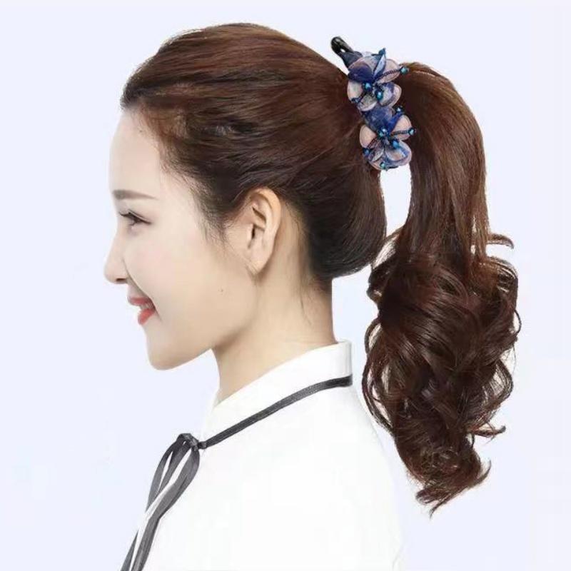 Зажим-поворот, заколка для волос, верхний зажим, нескользящий зажим-банан, вертикальный зажим, головной убор, простая изящная заколка для хвоста