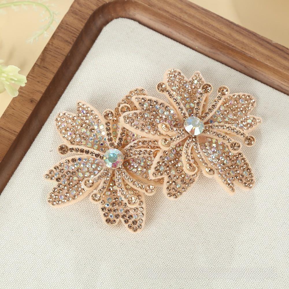 1Pairs 3D Flower Brooch Fabrics DIY Craft Sew-On Applique Headband Accessories Fabrics