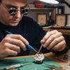 Двусторонний инструмент для пружинных штифтов часов с измерительной шкалой Прочный сплав Рукоятка Съемная головка Для профессионального ремонта