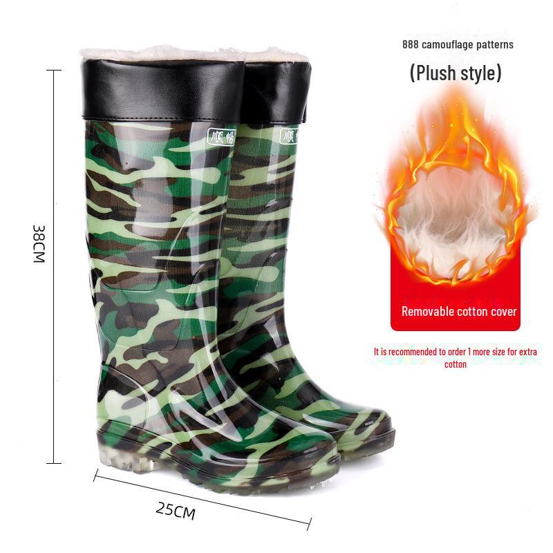 Мужские камуфляжные водонепроницаемые строительные ботинки с высоким голенищем 2025