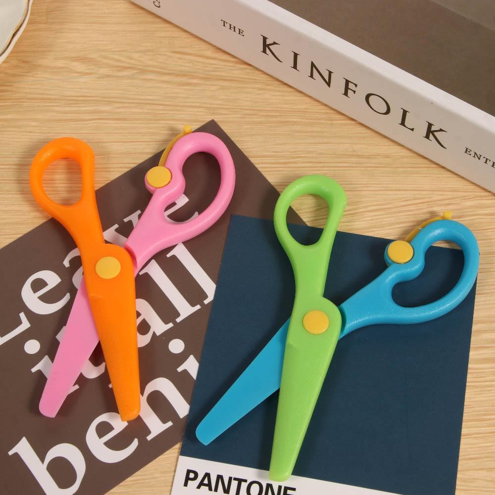 Photo Cut Handicraft DIY Tool Round Head Scissors Art Scissors Plastic Scissors Paper Cutting