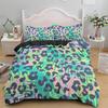 Luxury Leopard Print Bedding Sets Duvet Cover Twin Full Queen King Size Bed Soft Polyester Bedclothes for Kids Girls Women Gift