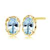 Lala Christie Aquamarine 18K Women's Earrings, 0.5ct Total, Gold, Le56-0028-yg