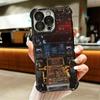 Aviation Aeroplane Pilot Cockpit Plating Phone Case For Iphone 16 17 Pro Max Air 16E 14 15 Plus 12 13 Mini Anti-Fall Airabag Cov