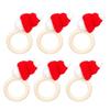 6pcs Christmas Napkin Rings Decoration Napkin Holder for Dining Table Enhancement Elegant Serviette Buckles Accessory