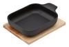 Ikenaga Iron Works Plate Oven Toaster 101468 Black Size: Approx. 16 X 11.5 X 3cm (H), Wooden Base: 15 X 12 X 1cm (H)