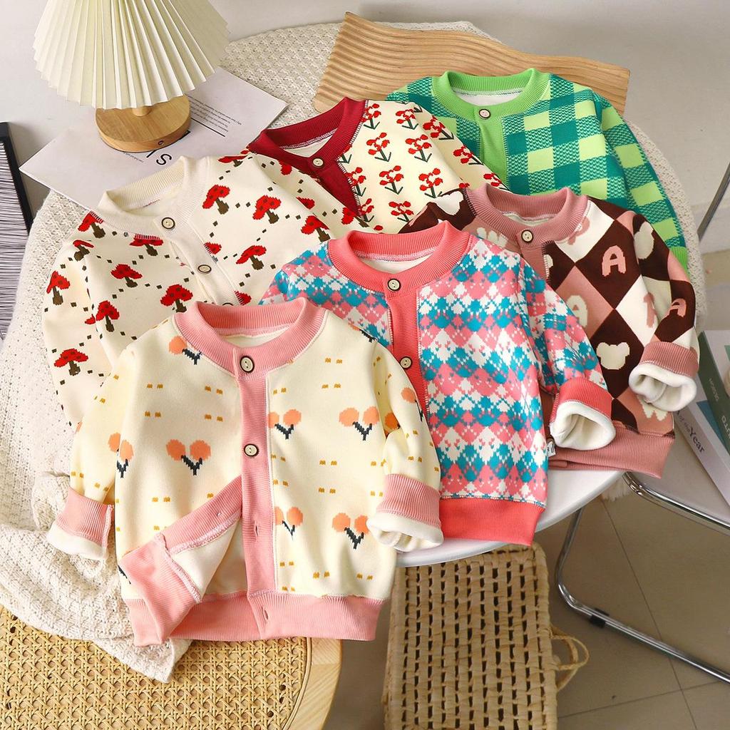 2025 New Knitted Jacket Boys and Girls Must-have Thick Warm Cardigan Autumn and Winter Girls Sweater Baby Boy Sweater