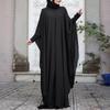 ZANZEA Muslim Women Prayer Dress Women O-neck Batwing Sleeve Chiffon Long Dress Abayas Islamic Clothes
