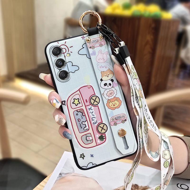 Wrist Strap Fashion Design Phone Case For Samsung Galaxy M34 5G/SM-M346B Soft Case Phone Holder Back Cover Protective