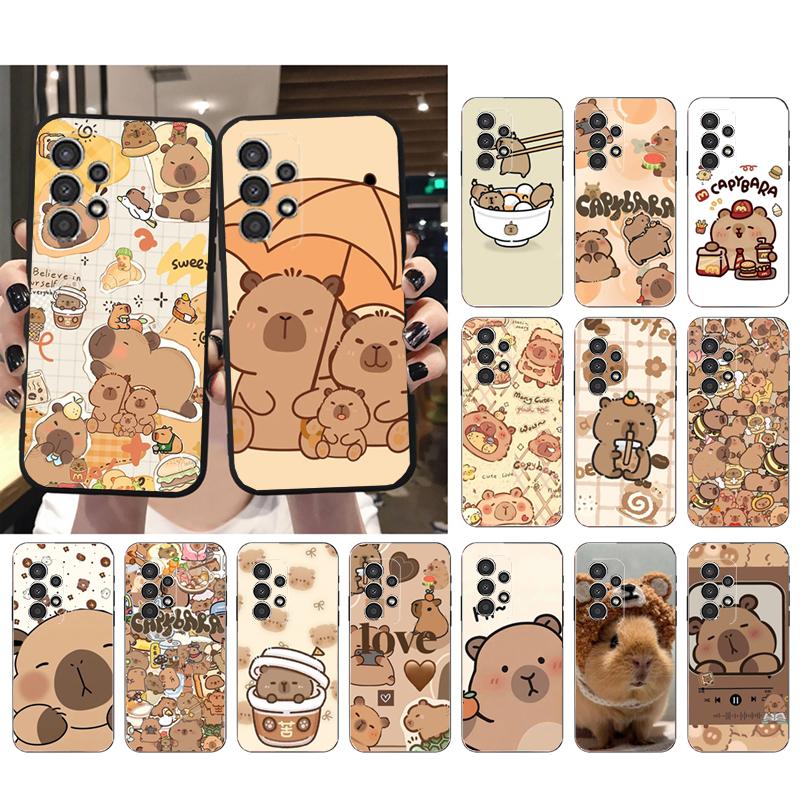 Phone Case For Samsung A17 A55 A16 A56 A35 A15 A53 A54 A33 A34 A25 A05S A52 A52S A07 A26 A06 Cute Fun capybara
