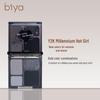 Палетка теней для век Biya Dark Style Smoky Black & Gray из четырех цветов с мелким шиммером