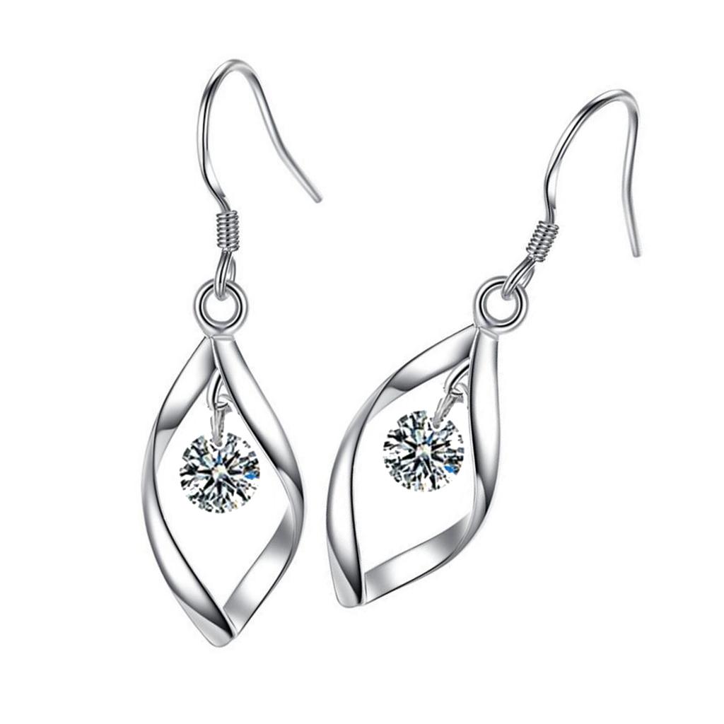 Luxurious Twirl Design Pearl Earrings with Zircon Stones Unique Ear Hooks Charm Ideal for Chic Urban Professionals