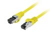 Przewód kabel internetowy lan rj45 patchcord kat.8.1 sftp żółty 0,5m