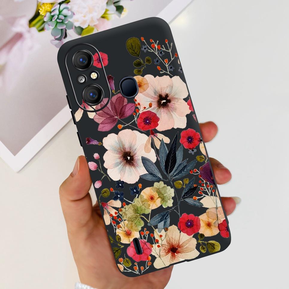 For ITEL A58 ITEL A49 Back Cover Jelly Stylish Beauty Pattern Printed Phone Case For ItelA48 A 49 Soft Black Matte Silicone Etui