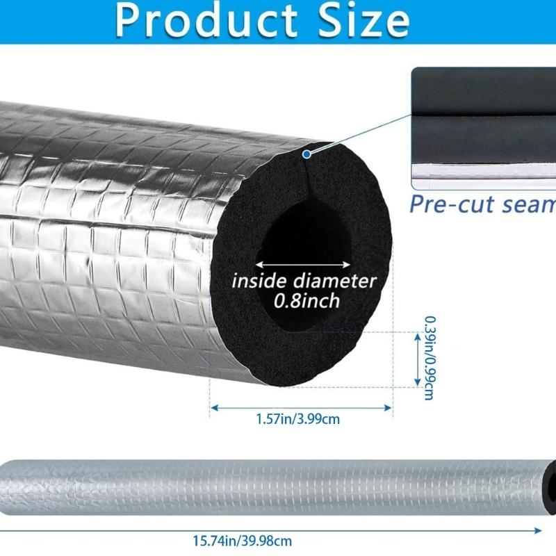 10Pcs Pipe Insulation Foam Tube Thickened Insulation Sleeves Freeze Protection Cover for Winter Pipe Freeze Prevention