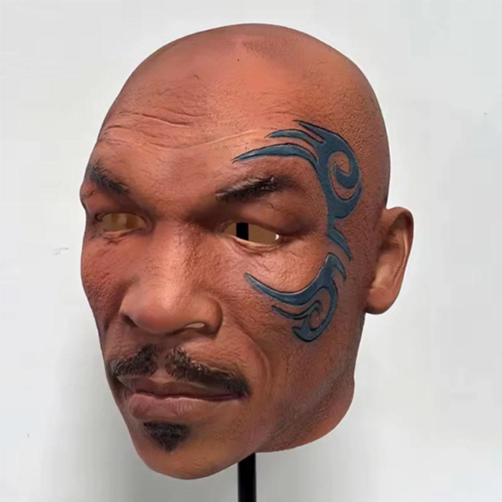 Маска Майка Тайсона на всю голову из латекса для косплея, переодевания и Хэллоуина