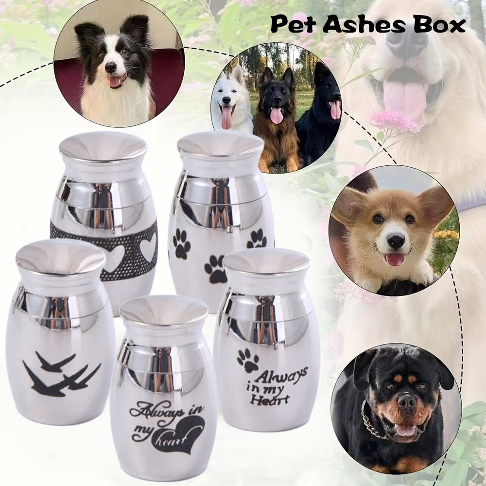 Mini Pet Ashes Box Waterproof Pet Cremation Urn Practical Keepsake Burial Jar Pet Funeral Supplies