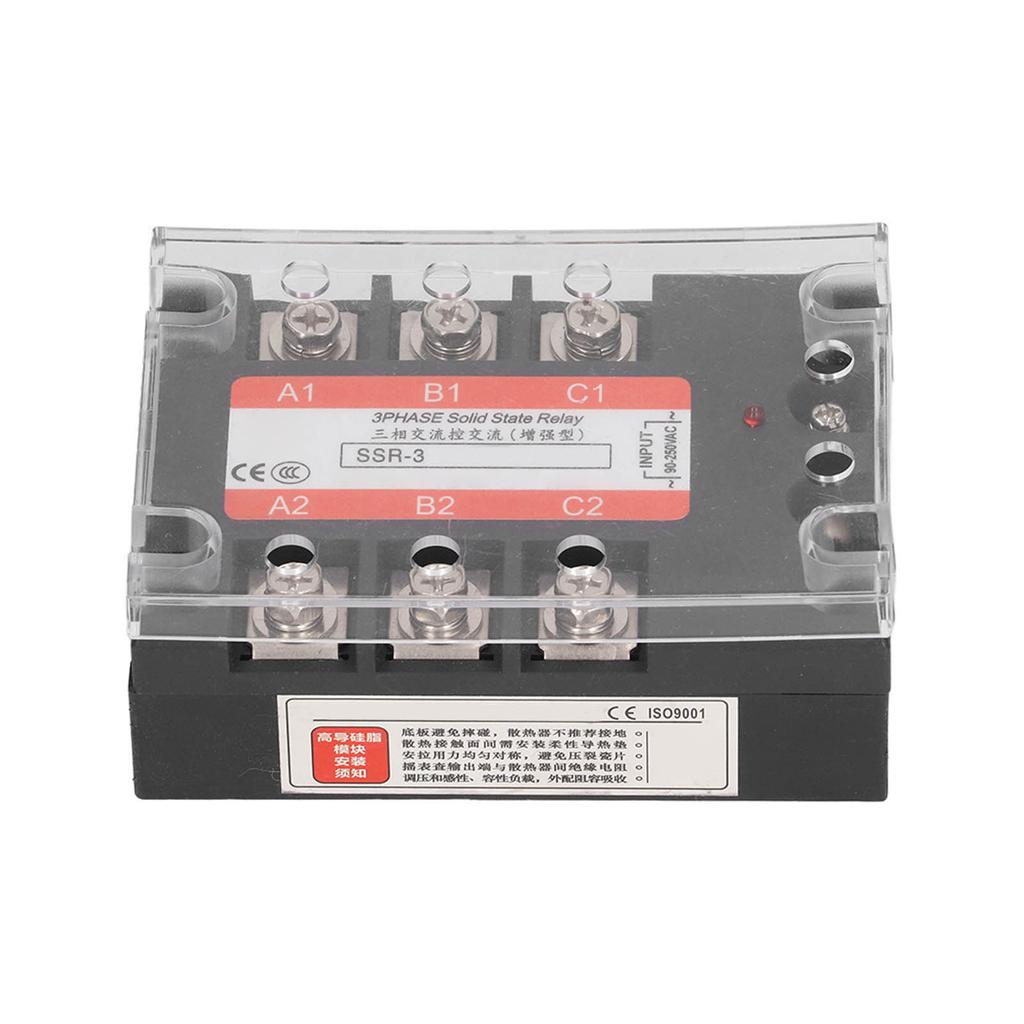 3-фазное твердотельное реле 120A A48120 полностью изолированное линейное компенсационное реле переменного тока в переменный ток SSR 480V