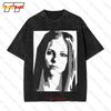 Унисекс винтажная оверсайз футболка в ретро-стиле Avril Lavigne 90-х Хит X83I