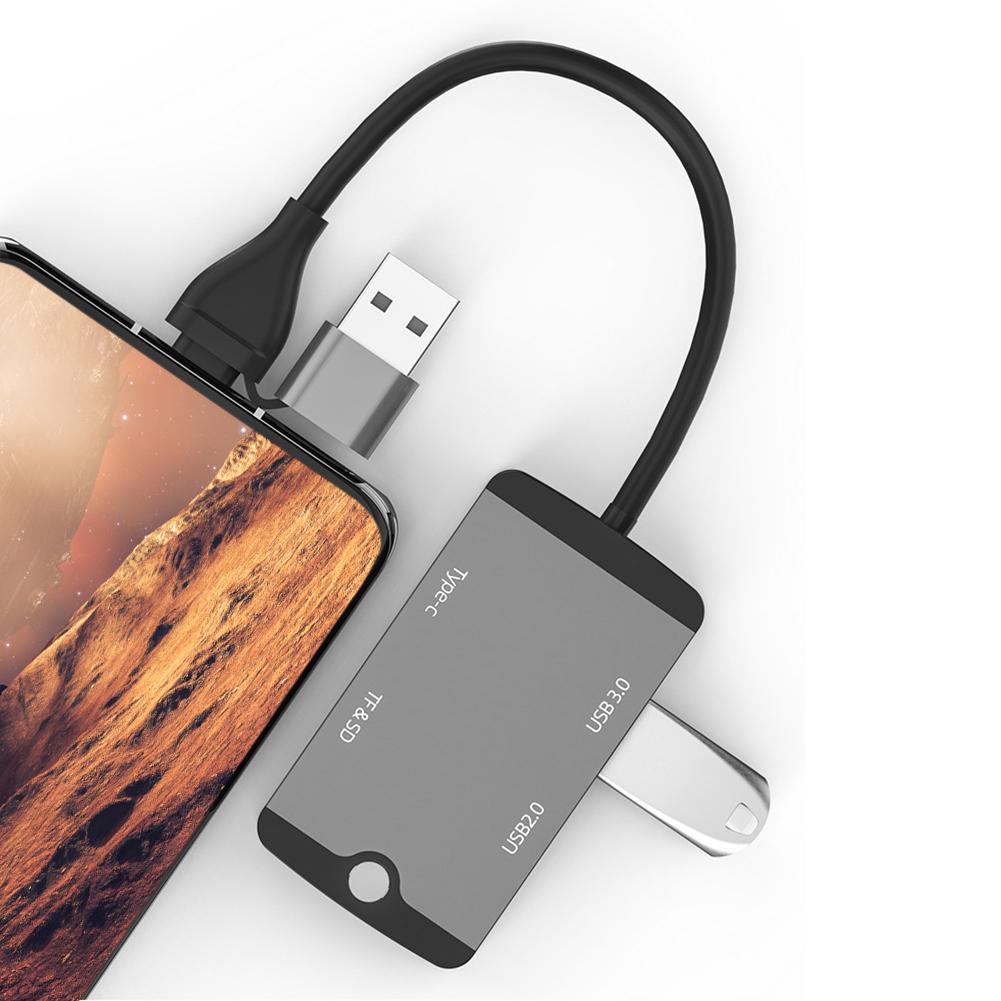 USB 3.0 Type C 5 в 1 Кардридер Флэш-накопитель Смарт-картридер SD TF Компактный флэш-адаптер для ноутбука ПК телефона