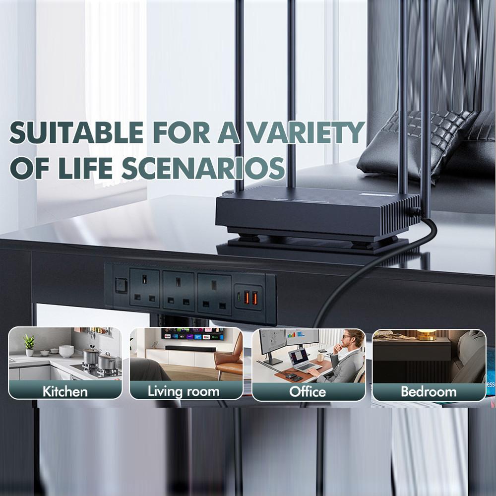 Удлинитель с розетками AC110-250V и портами USB Type-C, встроенная скрытая розетка для стола, для дома и офиса, скрытая розетка