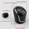 6 Speed Manual Stick Car Gear Shift Knob Auto Lever Shifter Head Handball For Hyundai IX35 2012 - 2016 Black / Chrome