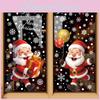 Festive Static Window Decals With Santa Snowman Snowflakes For Christmas Decor