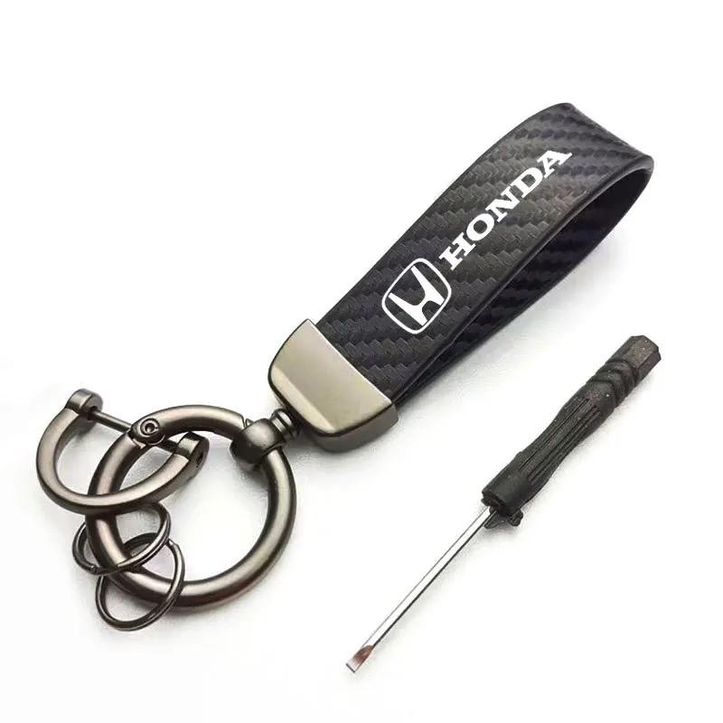 Car Keychain Key Chain Auto Emblem Key Ring Accessories For Honda Civic FIT Accord Prelude CRV 5th City CRZ CRX Jazz HRV Pilot EB1