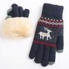 New knitted wool touch screen gloves men and women keep warm in autumn and winter Christmas magic adult cold protection