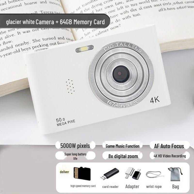 Student Digital Camera D02: Campus HD Camcorder, Entry-Level Portable Travel Card Camera