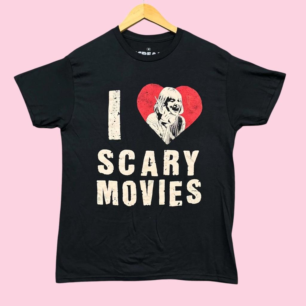 Scream I Love Scary Movies Horror Poster Tee M