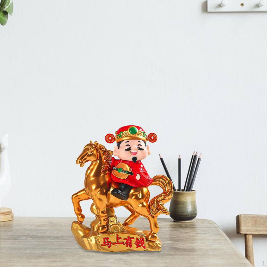 Фигурка Бога Богатства Фигурка Фэн-шуй Украшение Настольное Украшение, Статуэтка, для Декора Спальни Автомобиля