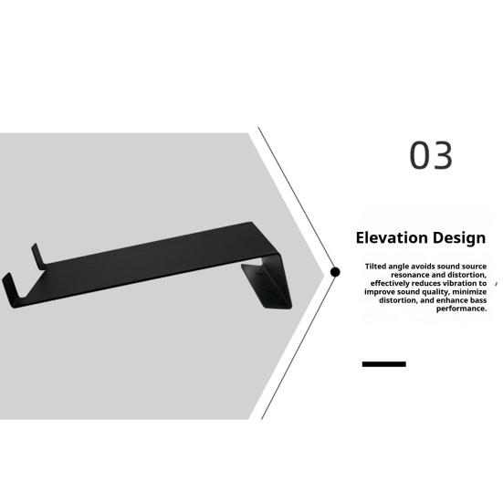 Настольная подставка для динамиков Металлическая опорная база Наклон 15 градусов Ударопрочная Прочная стойка для динамиков Стойка для аудиооборудования Стабильный Звуковой опыт Аксессуары