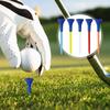 5Pcs Golf Tees Unbreakable Plastic Golf Tees Bulk with Wide Soft Rubber Cap Reduces Friction