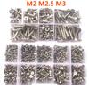 210-500PCS Hex Socket Head Screw Metric Countersunk M2 M2.5 M3 Flat Head Machine Screw Assortment Kit Stainless Steel Allen Bolt