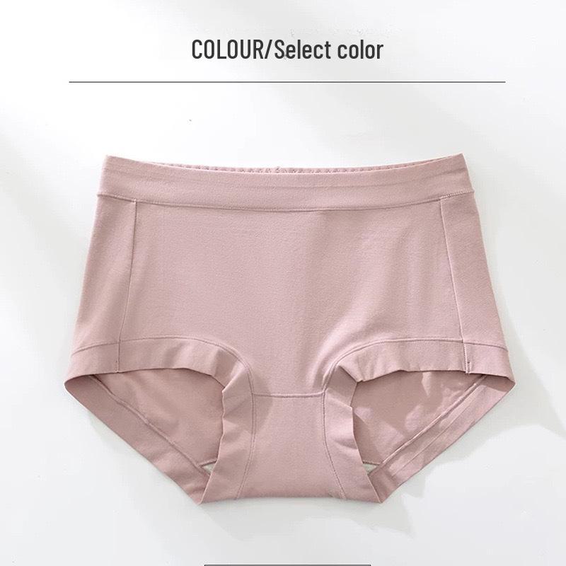 Women's Pure Cotton Antibacterial Mid-High Waist Briefs - 7A Grade, Comfortable, Hip Lifting
