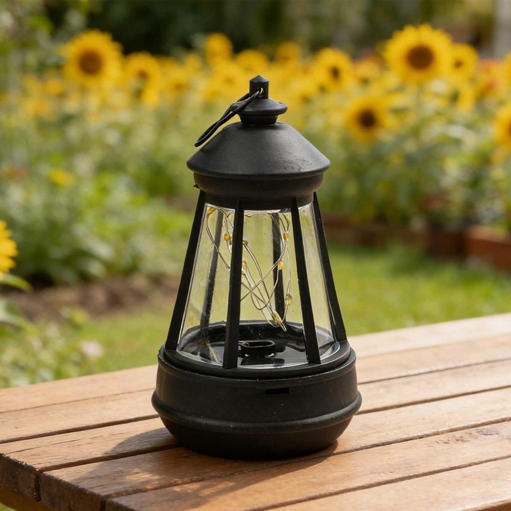 Bright LED Solar Lantern for Hanging in Outdoor Gardens Waterproof Design