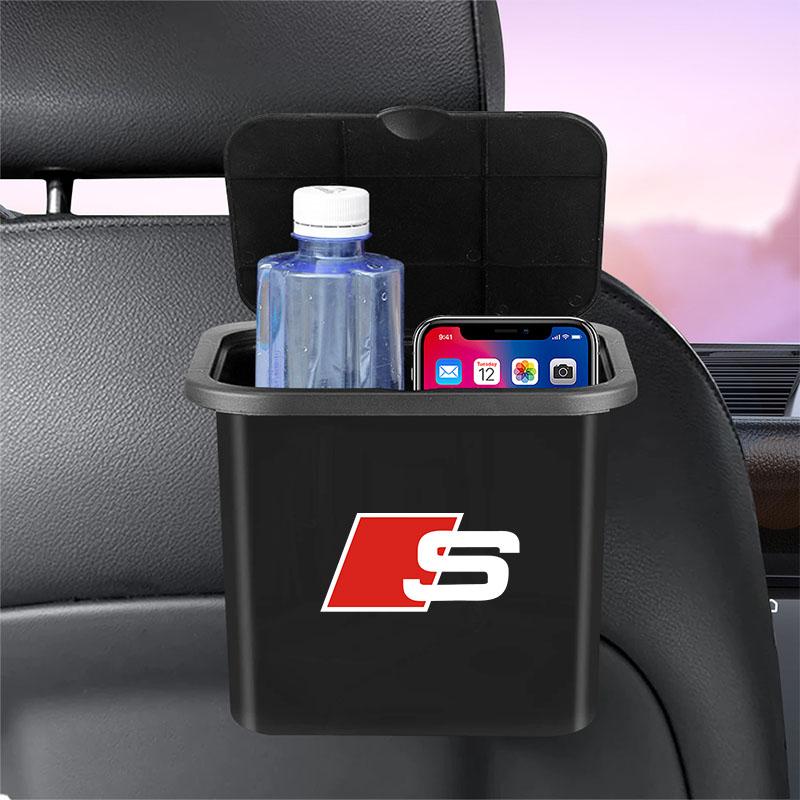 1 шт. Подвесное мусорное ведро для автомобиля, органайзер на спинку сиденья, держатель для телефона, крючок для Audi C7 C6 C5 B5 B6 B7 B8 B9 D3 Q3 Q5 Q7 TT A1 A3 A4 A5 A6 A7