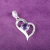 Iolite Gemstone 925 Sterling Silver Jewelry Zircon Pendant1.37" Anniversary Gift CZP-5-6