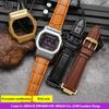 Адаптер Casio G-SHOCK Квадратные Часы DW5600 GW-M5610 GA-2100 Модифицированный Ремешок из Натуральной Кожи Высококачественный Браслет 16мм Черный Коричневый