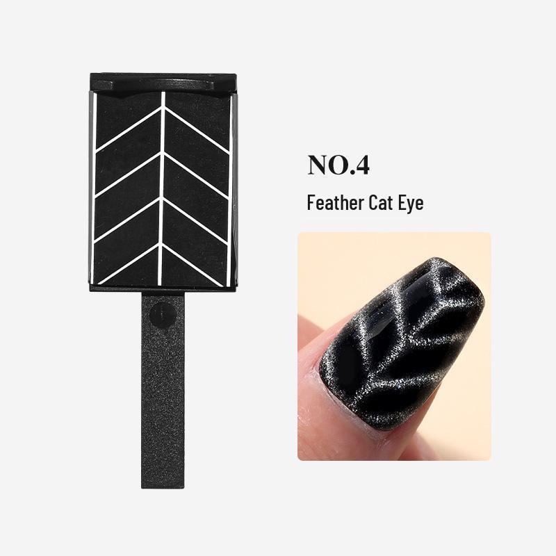 Магнитный инструмент для нейл-арта "Кошачий глаз" - Сильное сердце, волнистый узор