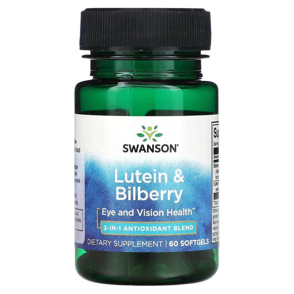 Swanson Lutein & Bilberry, 60 Softgels